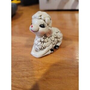 Josef Originals Sheep 1950s 60s Figurine Porcelain Hand-painted